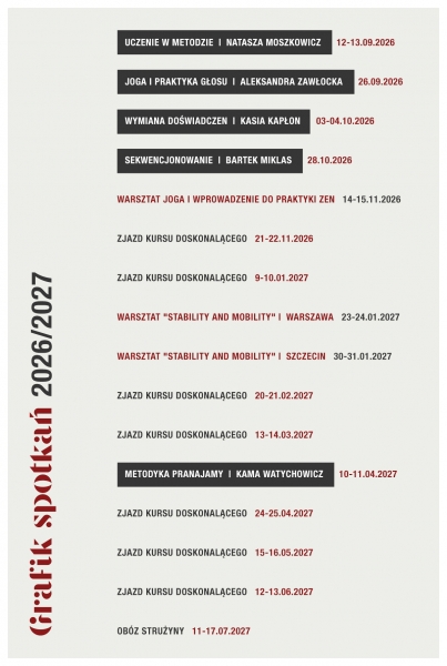 Terminy Kursu doskonalącego 